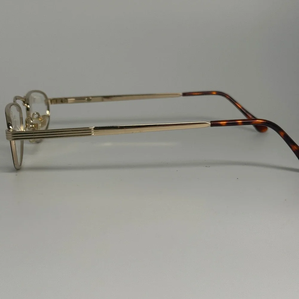 Mario Martinelli MM Better Half Eyeglasses Gold Demi Amber 47-21 Oval Frames‎